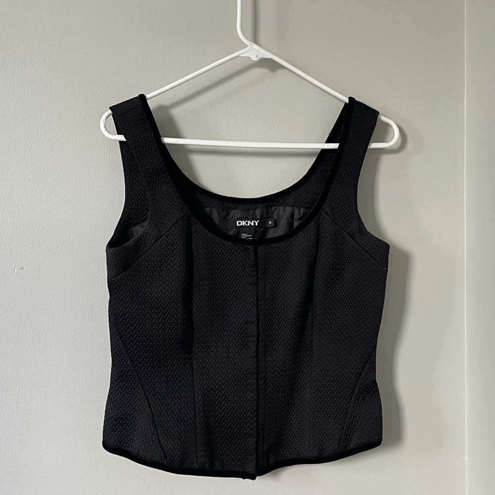 DKNY Black Ribbed Corset